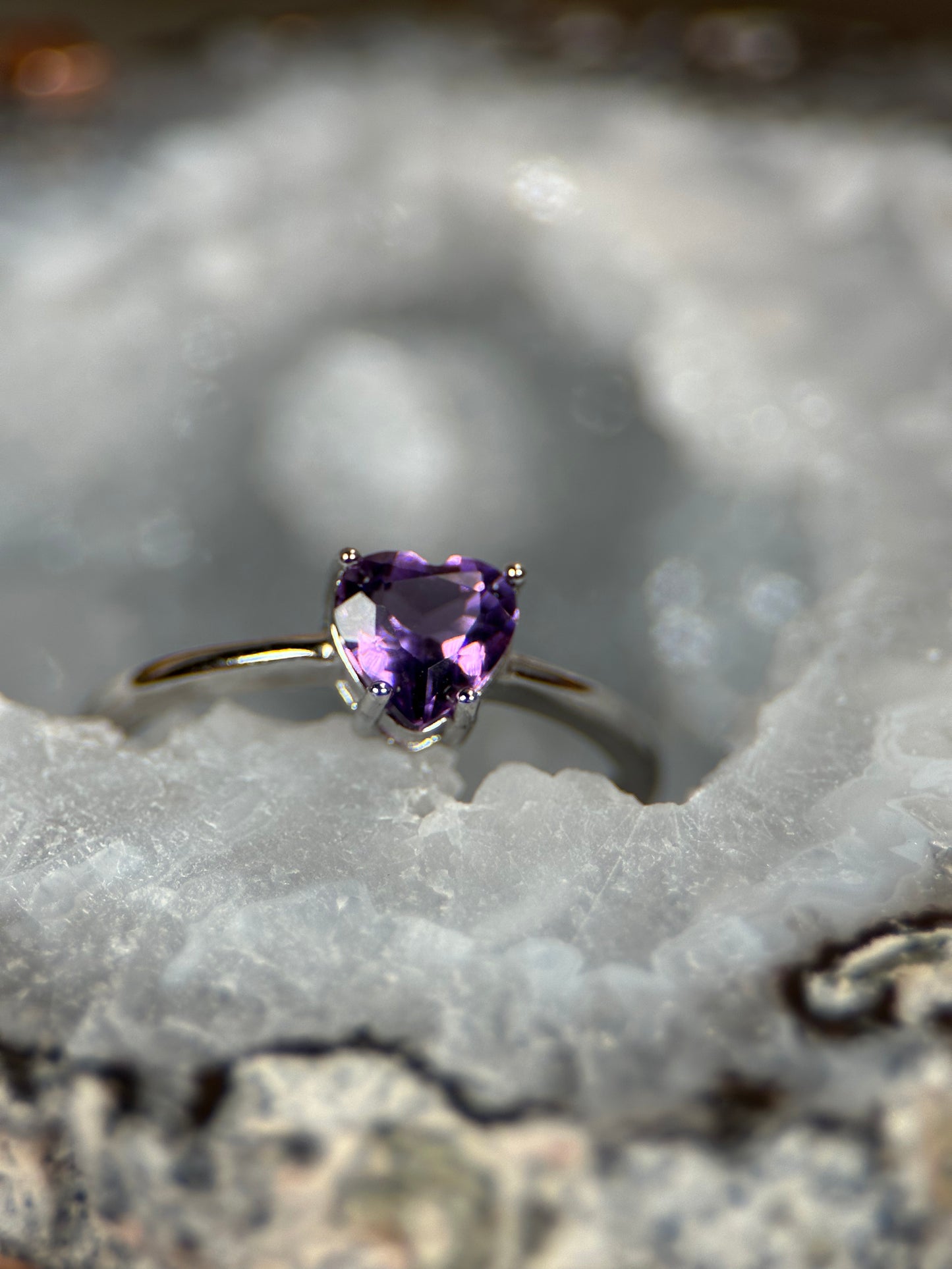 Amethyst Dainty Heart