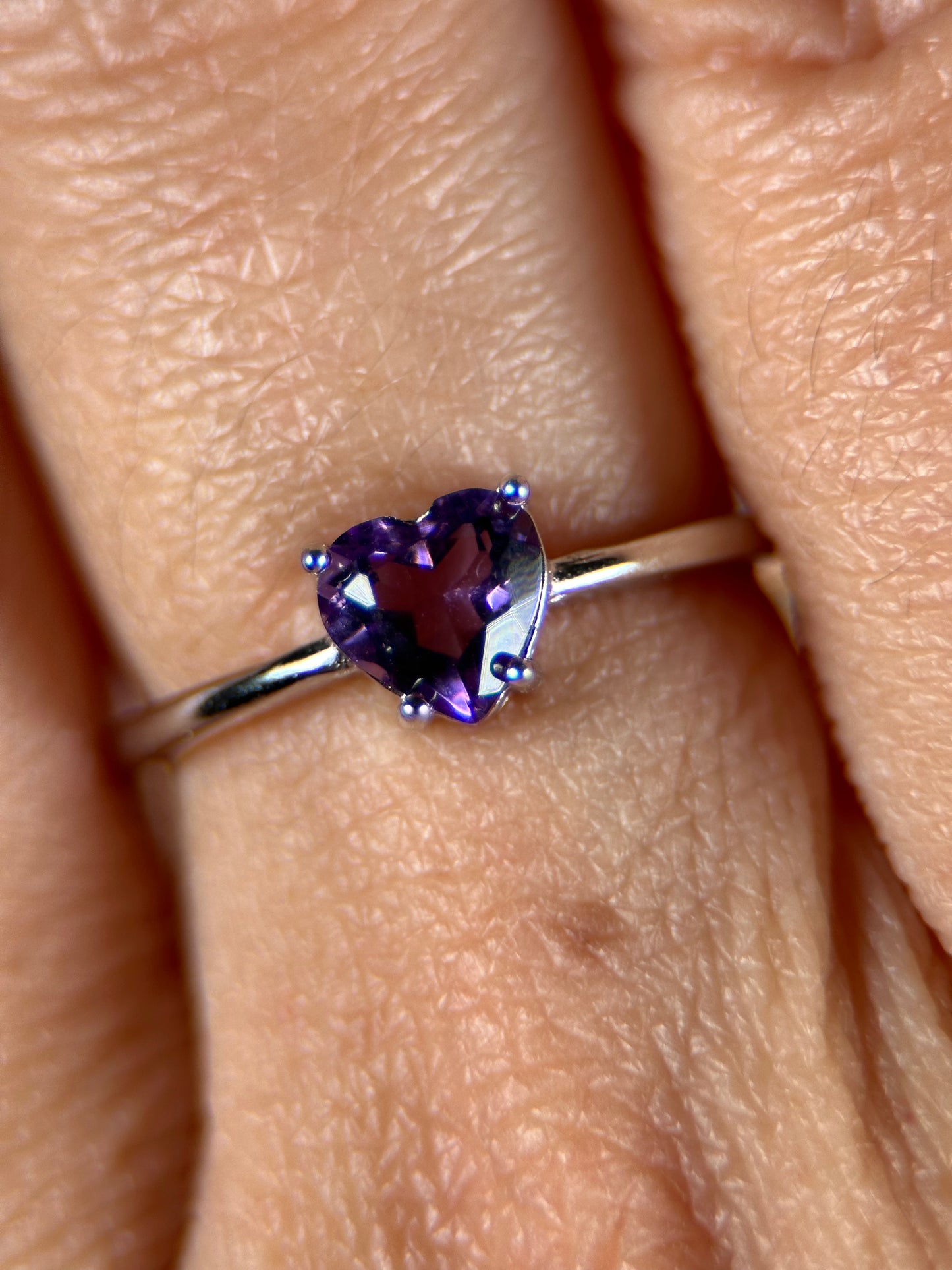 Amethyst Dainty Heart