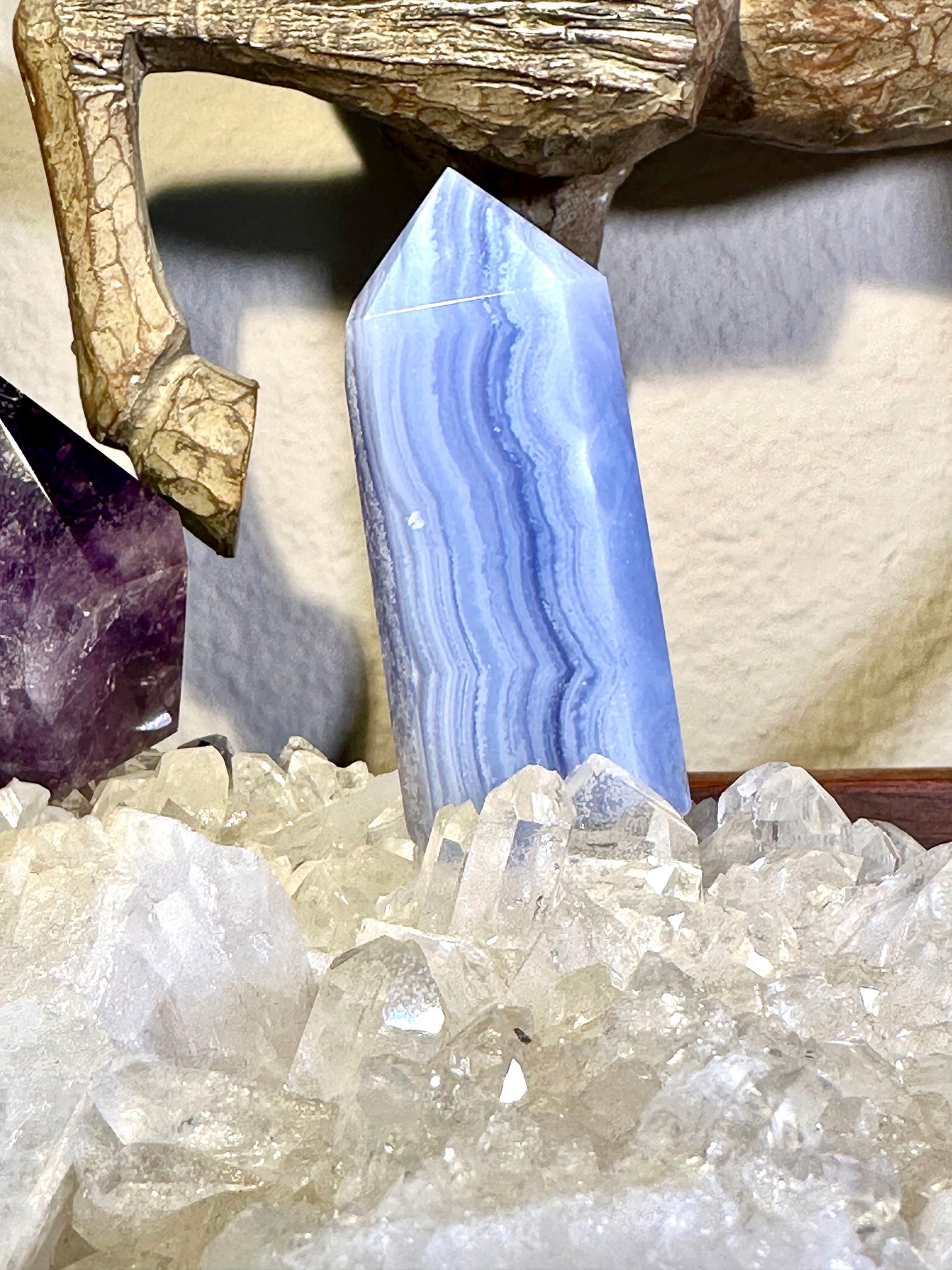 Blue Lace Agate Tower