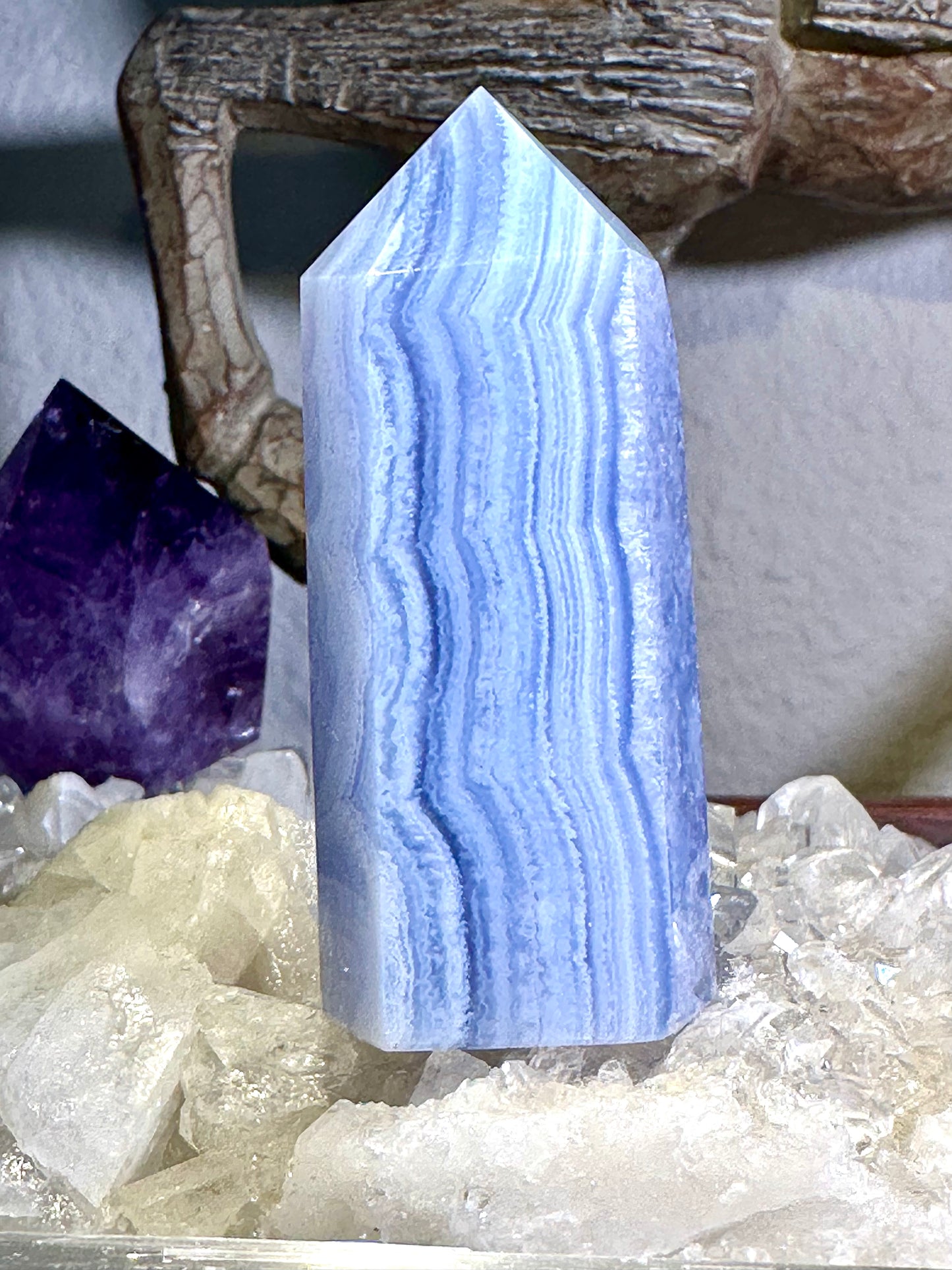 Blue Lace Agate Tower