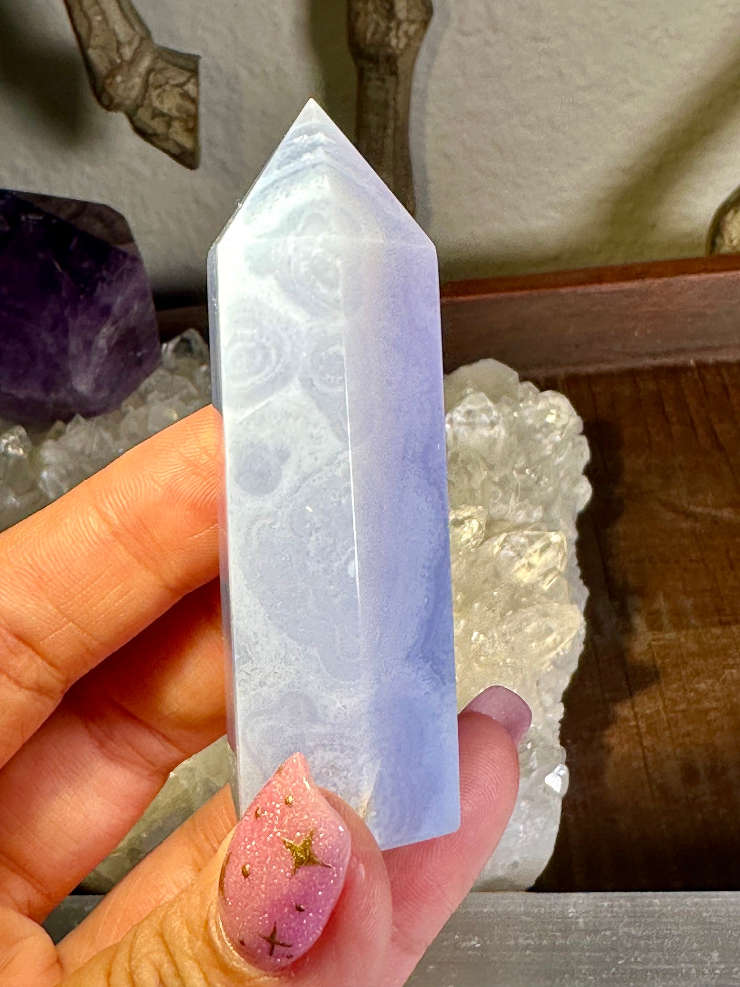 Blue Lace Agate Tower