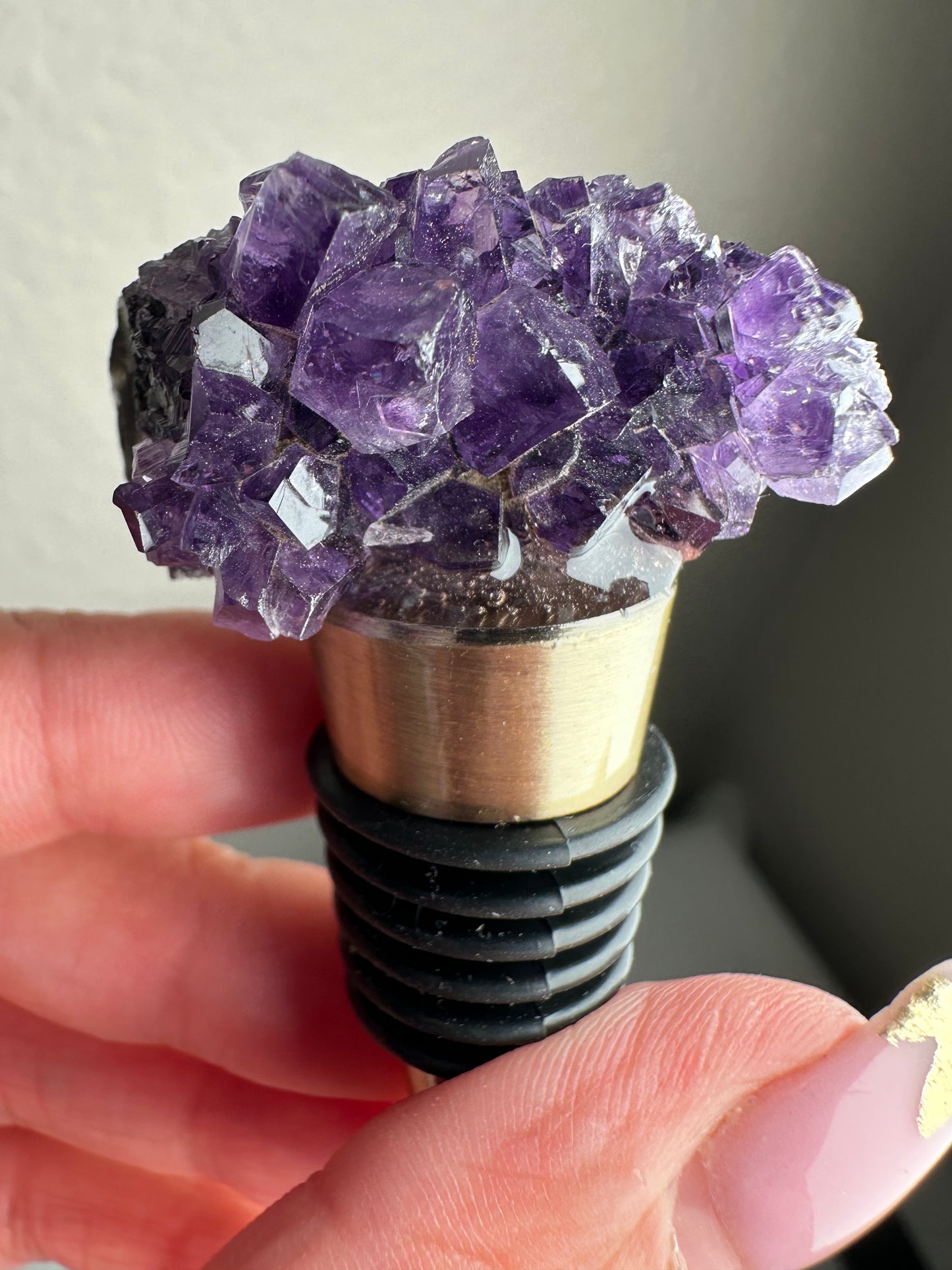 Amethyst Golden Wine Stopper