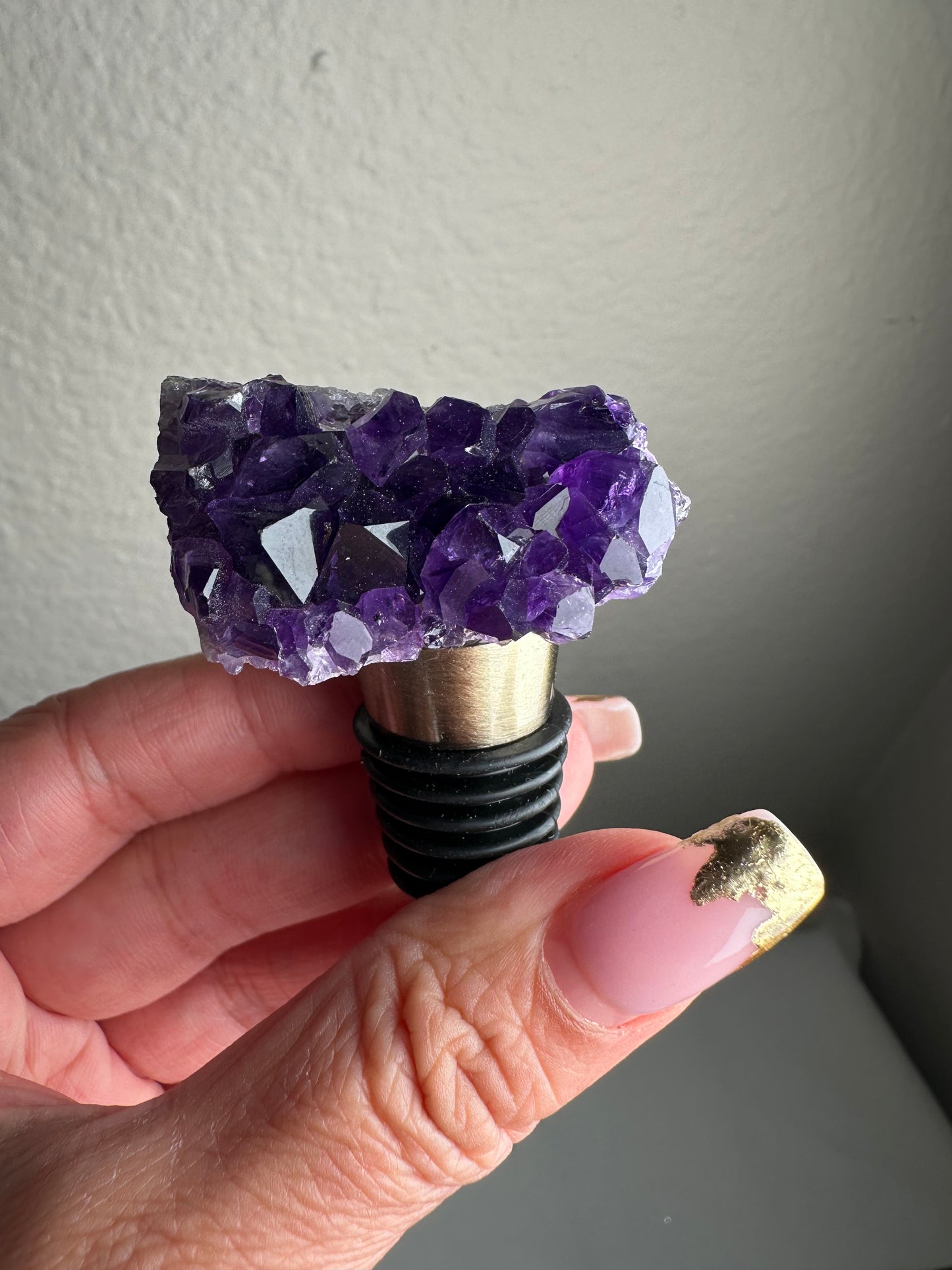 Amethyst Golden Wine Stopper