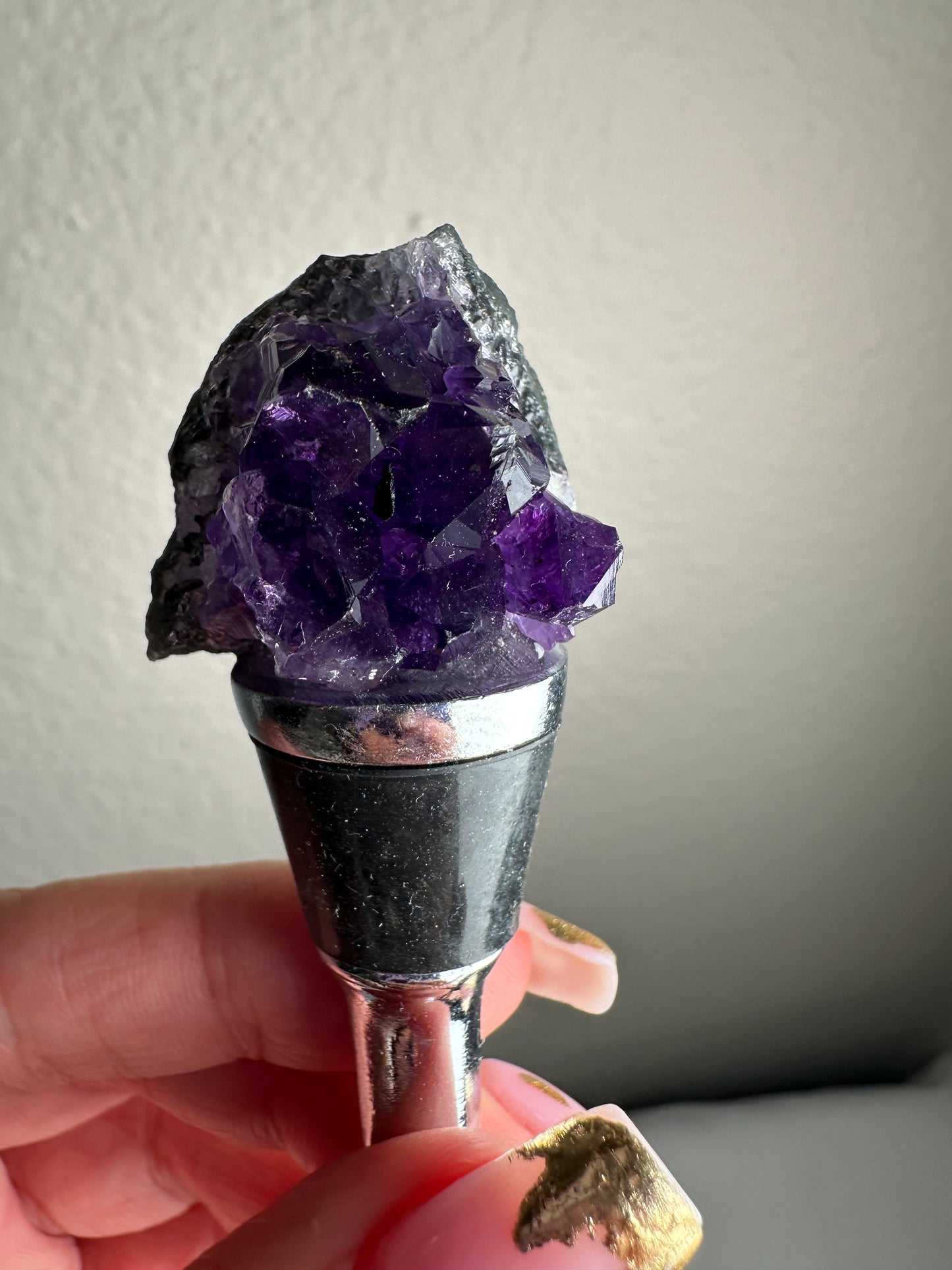 Amethyst Silver Wine Stopper