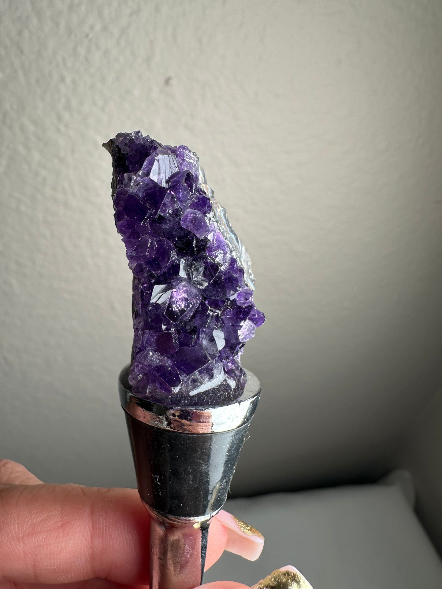 Amethyst Silver Wine Stopper