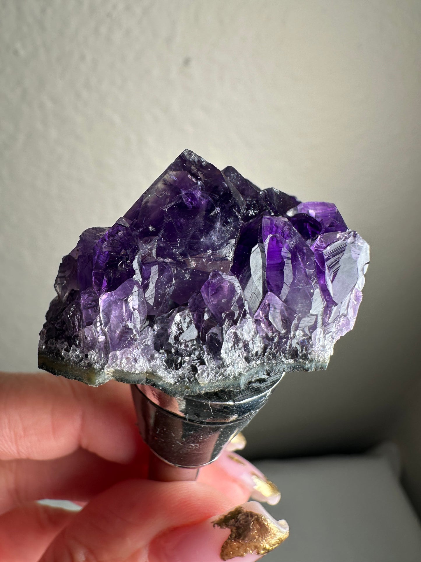 Amethyst Silver Wine Stopper