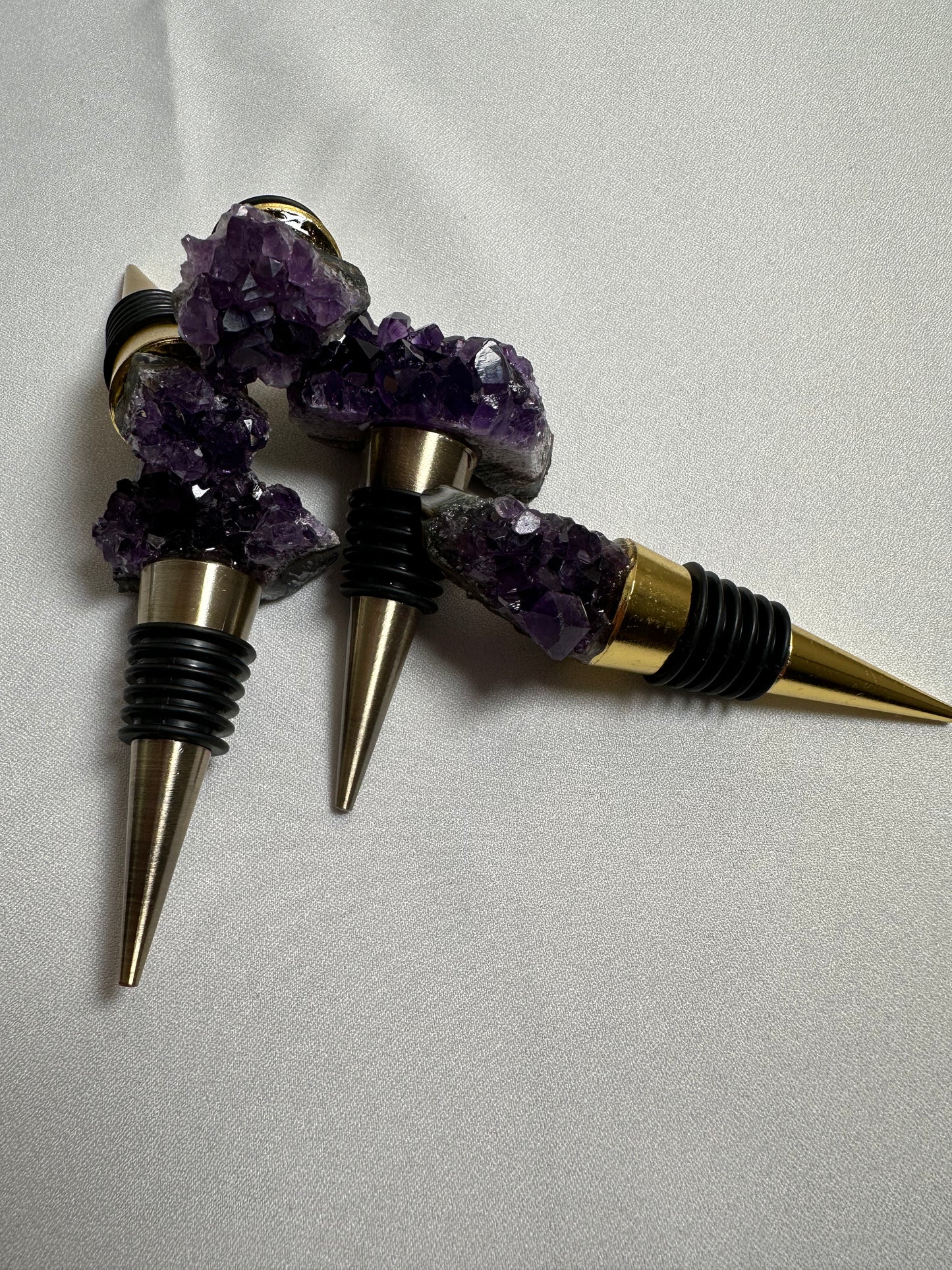 Amethyst Golden Wine Stopper