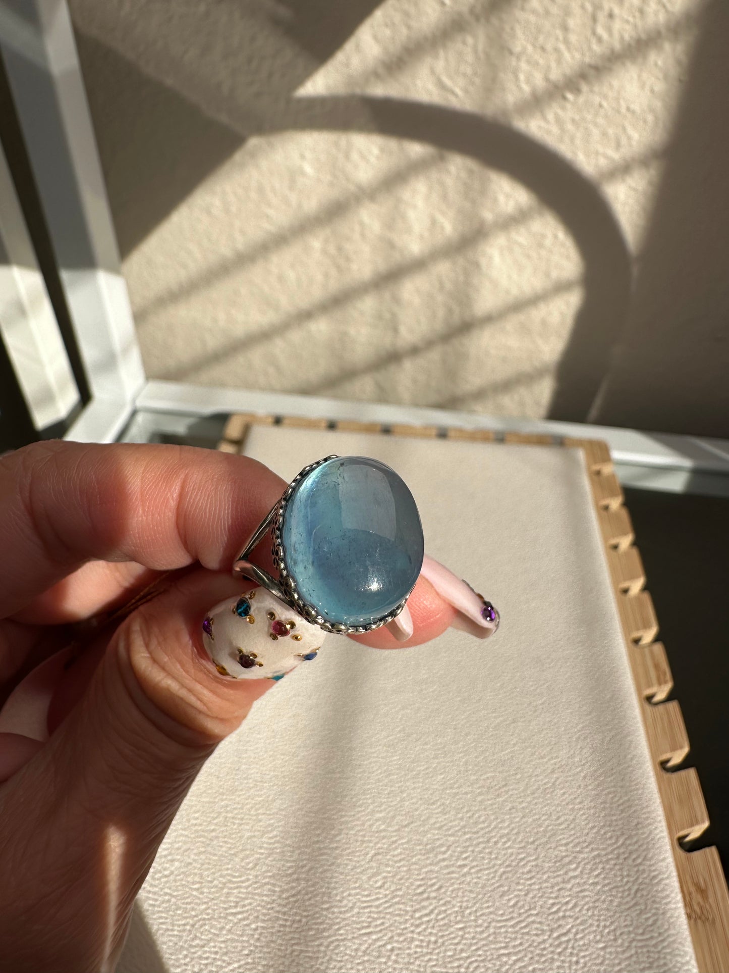 Aquamarine Cabochon Ring