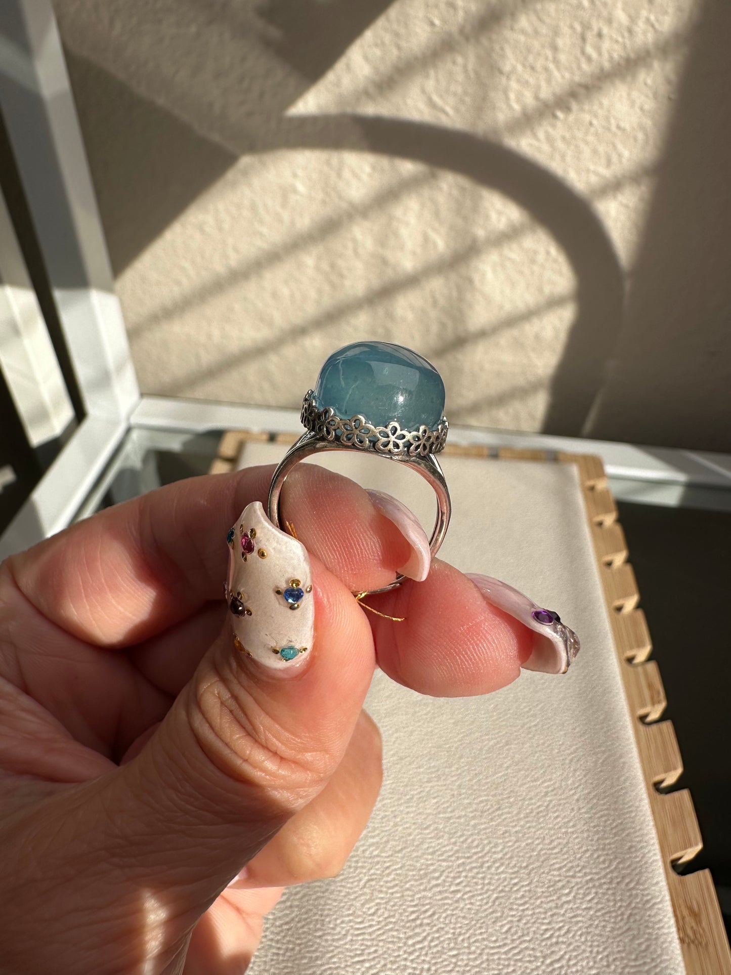 Aquamarine Cabochon Ring