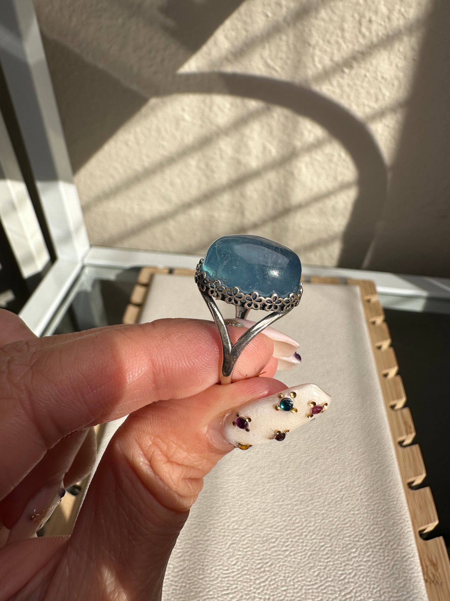 Aquamarine Cabochon Ring