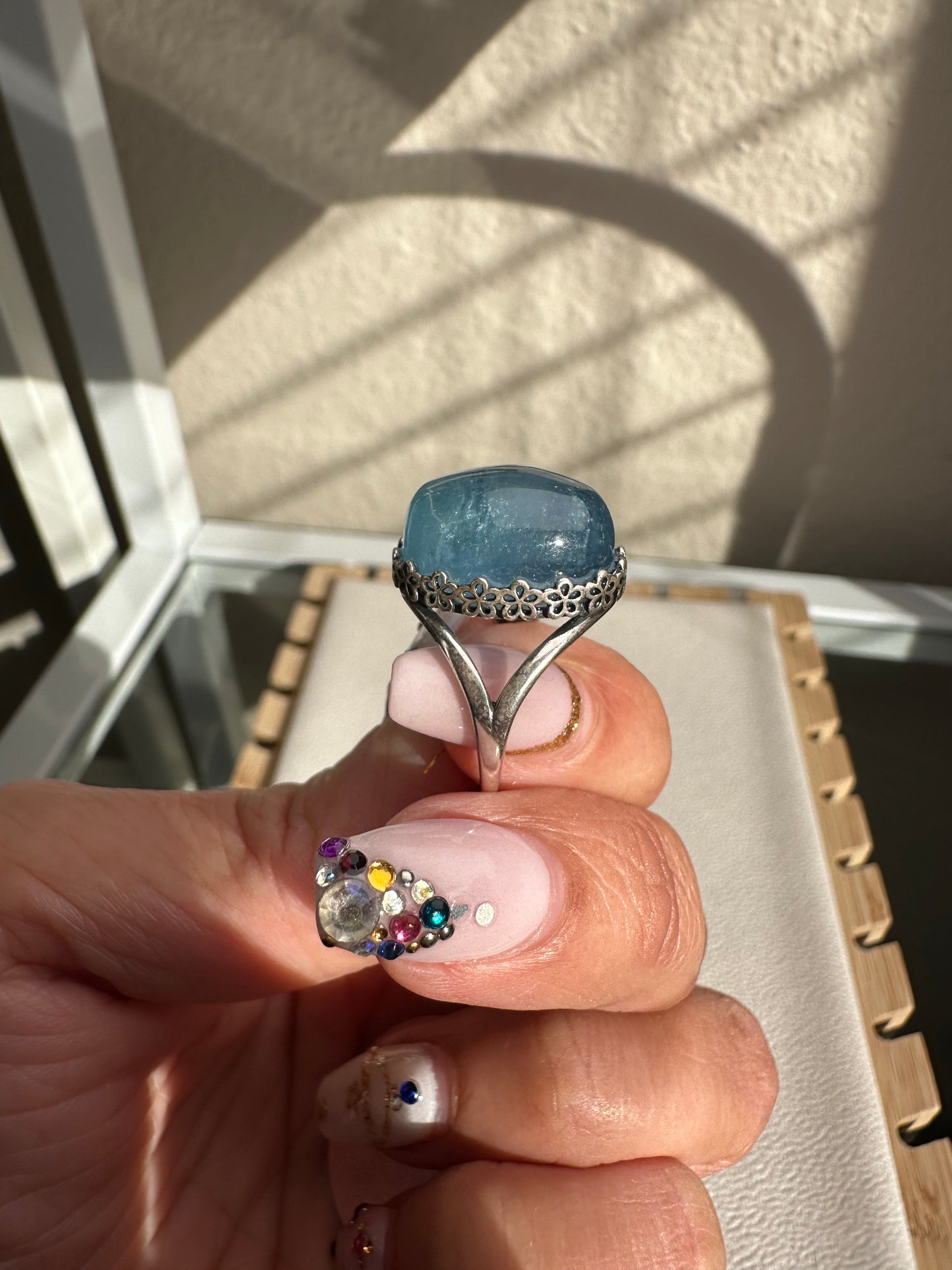 Aquamarine Cabochon Ring