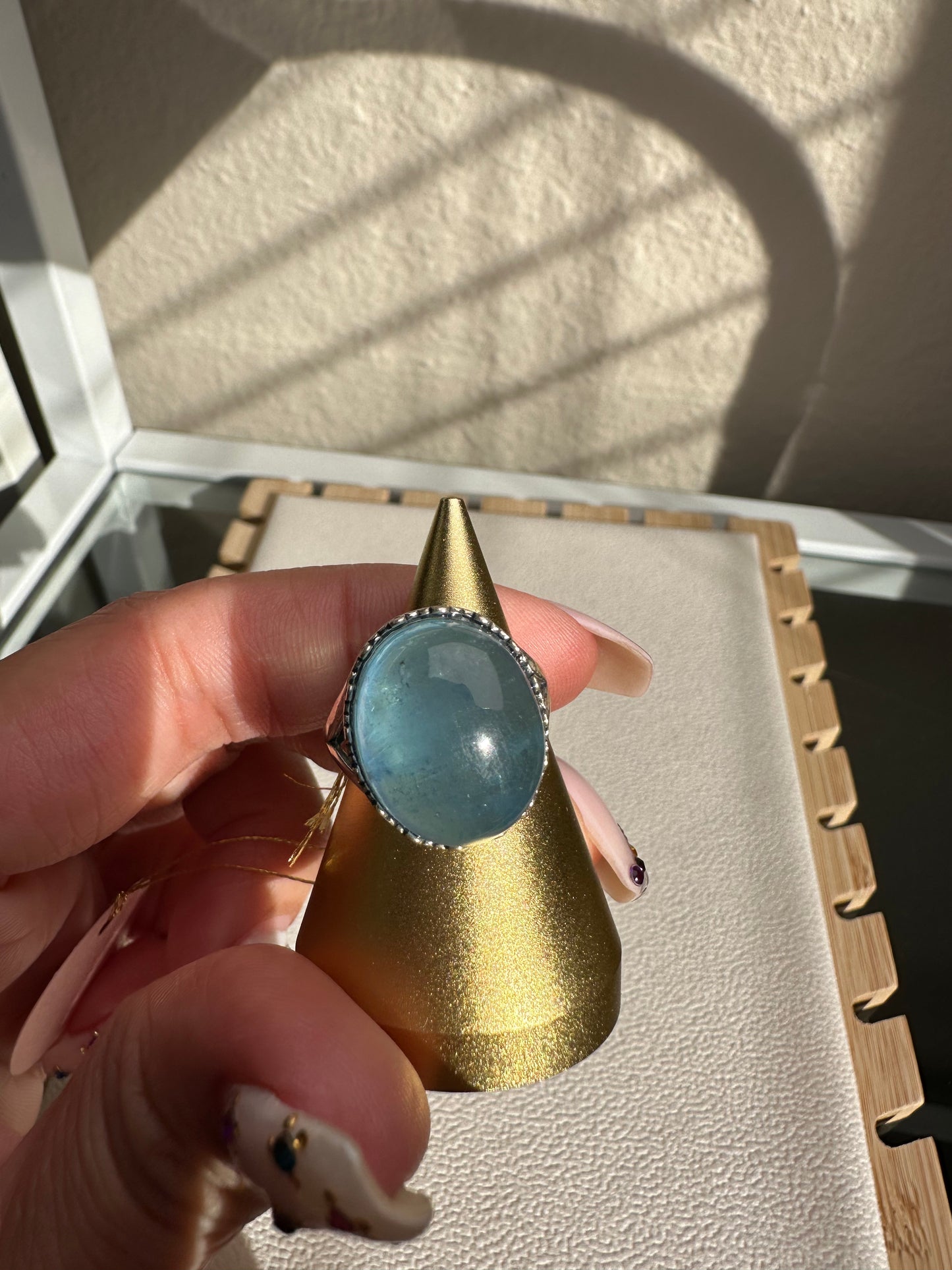 Aquamarine Cabochon Ring