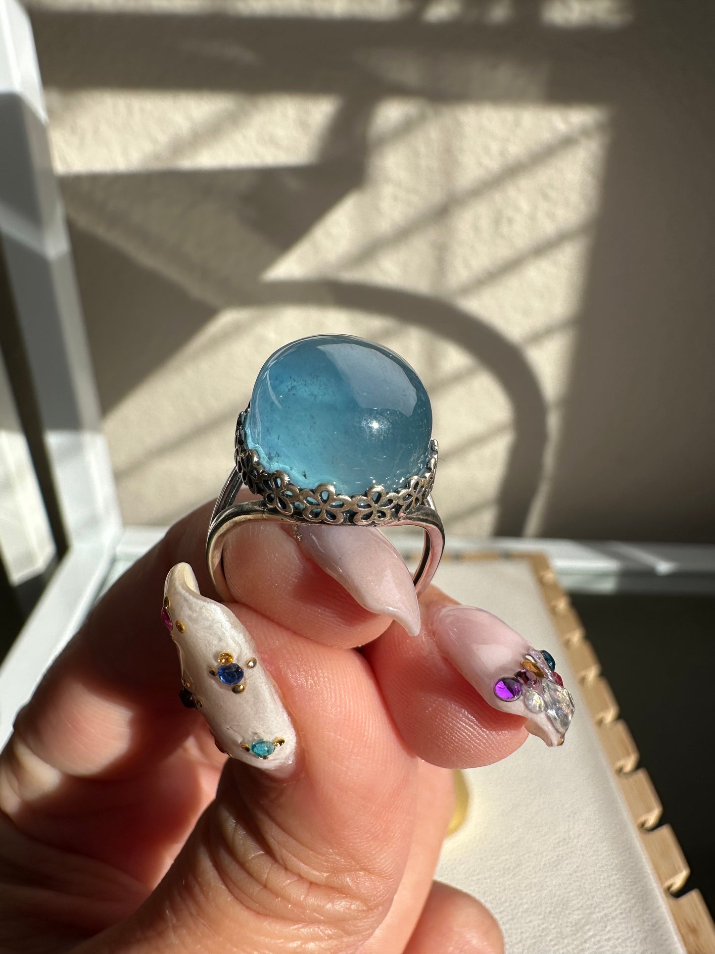 Aquamarine Cabochon Ring