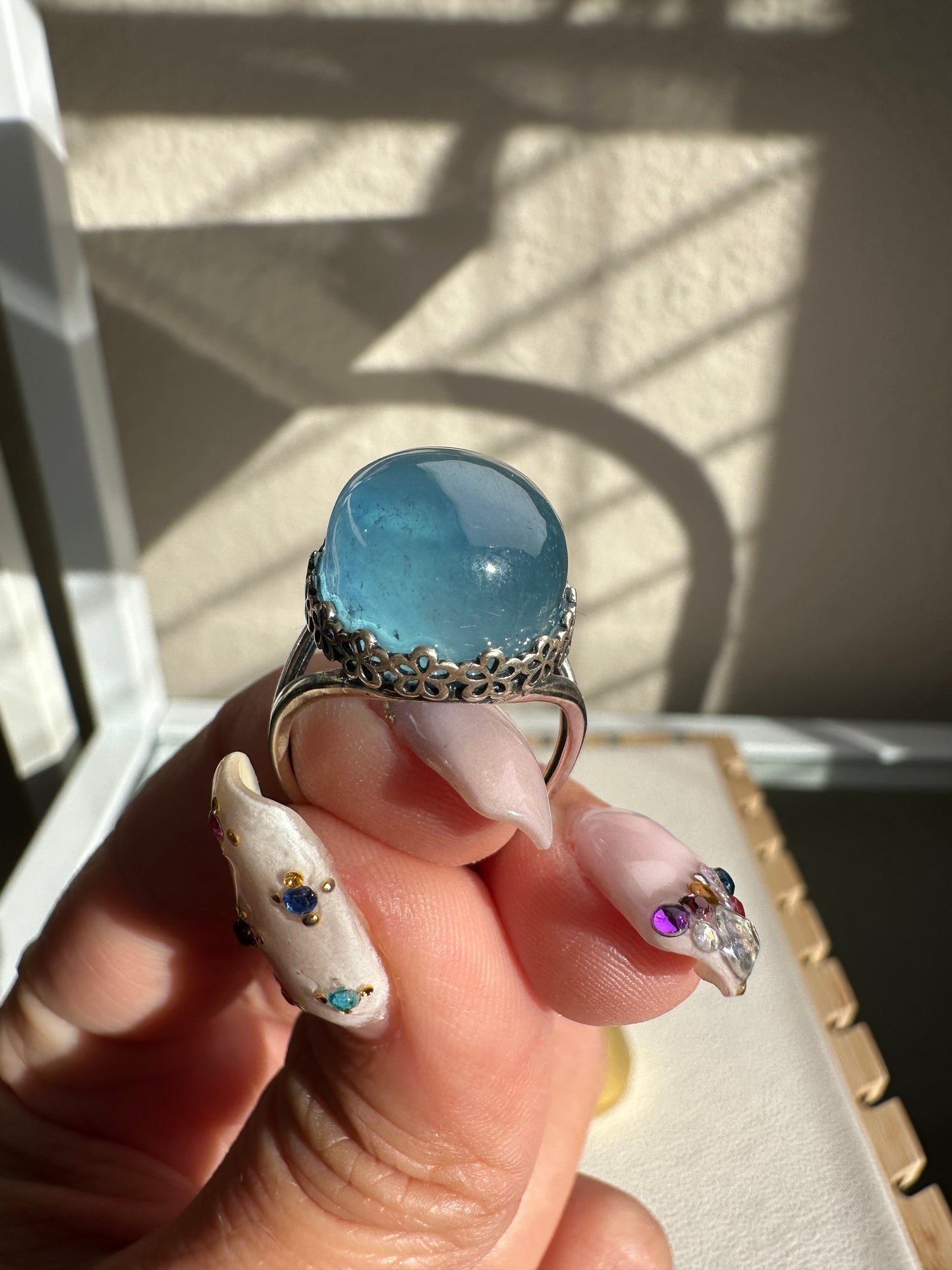 Aquamarine Cabochon Ring