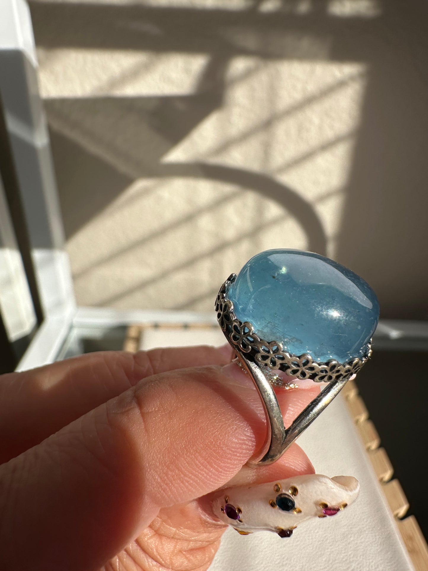 Aquamarine Cabochon Ring