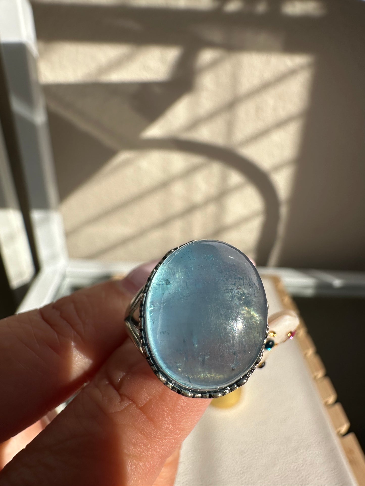 Aquamarine Cabochon Ring