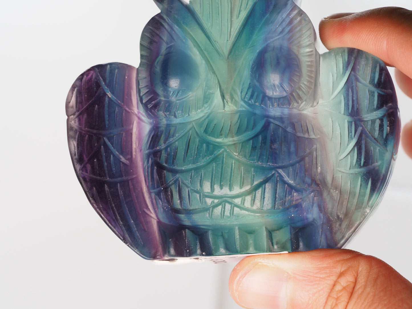 Rainbow Fluorite Owl